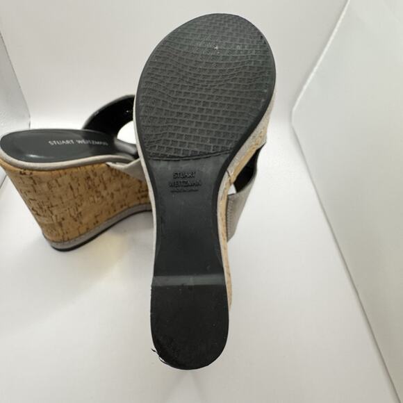 Stuart Weitzman Ultra High Cork Gray Suede Wedges Size 6. Made In Spain Sexy - Picture 12 of 16